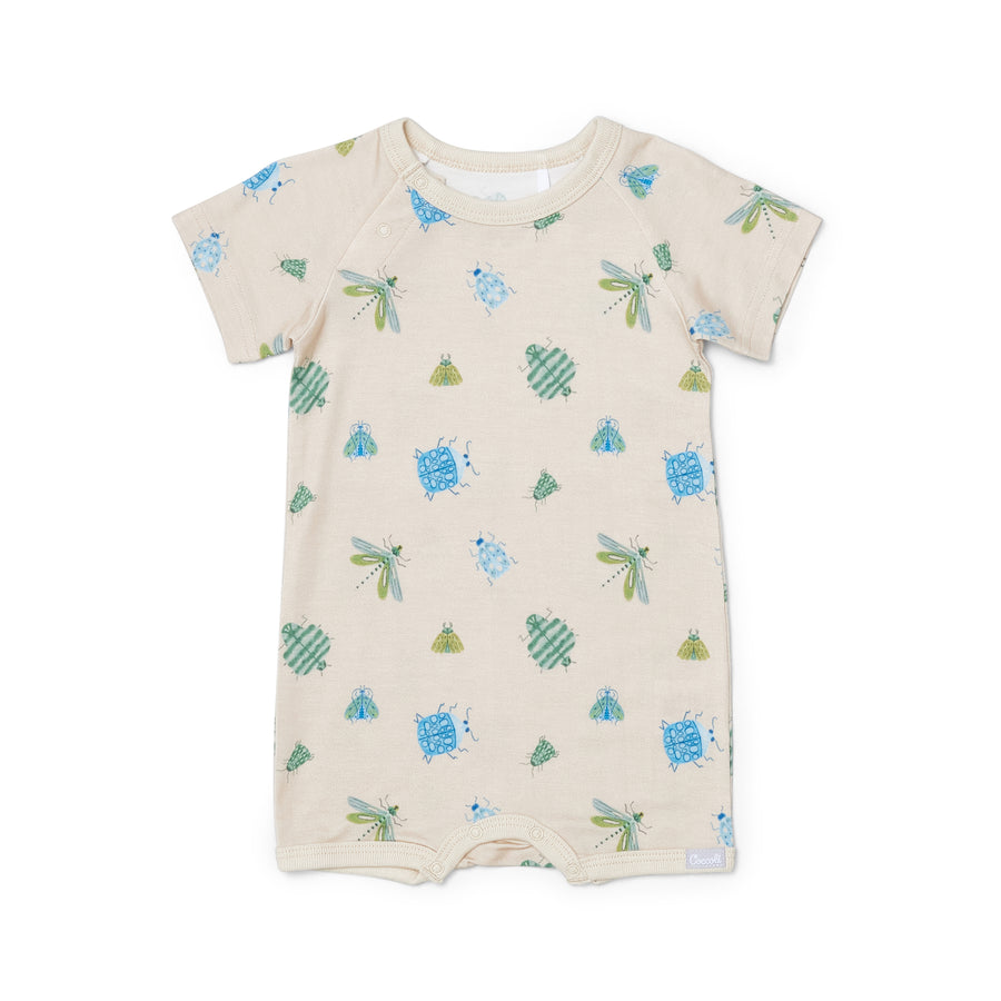 Bugs on Beige Short Romper