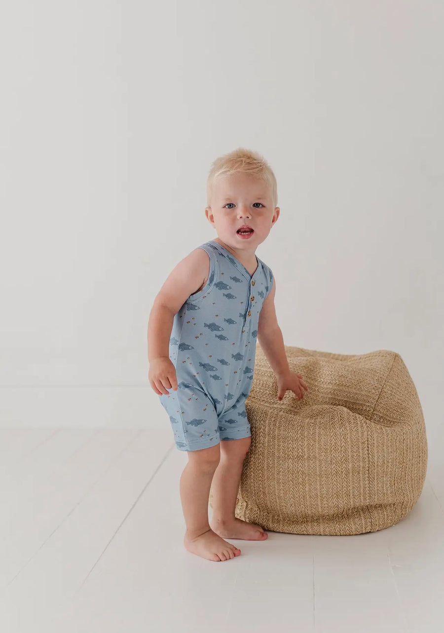 Fish Sleeveless Romper