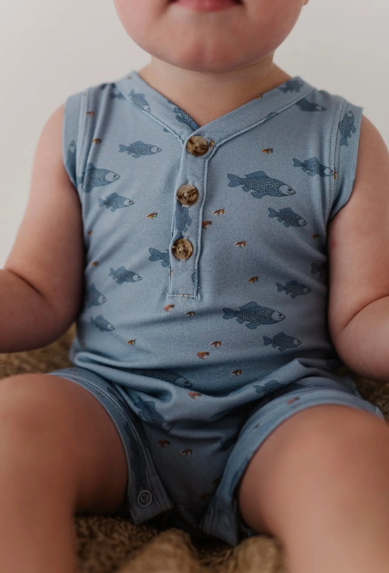 Fish Sleeveless Romper