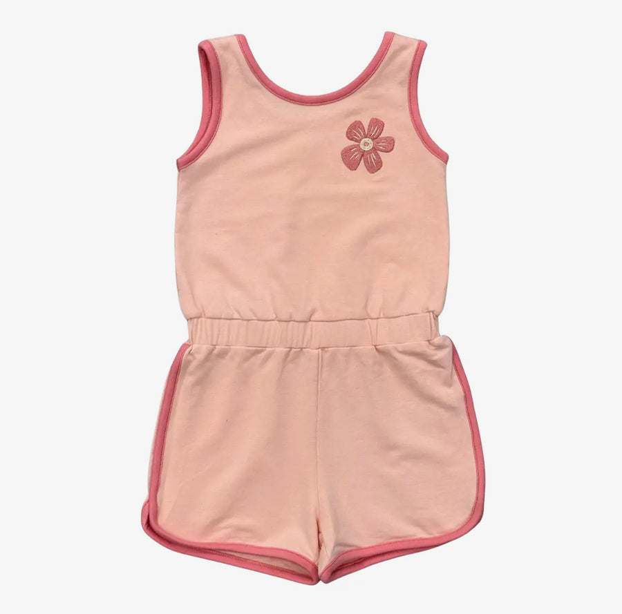 Peachy Blush Terry Romper