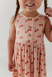 Cherries Henley Tank Dress