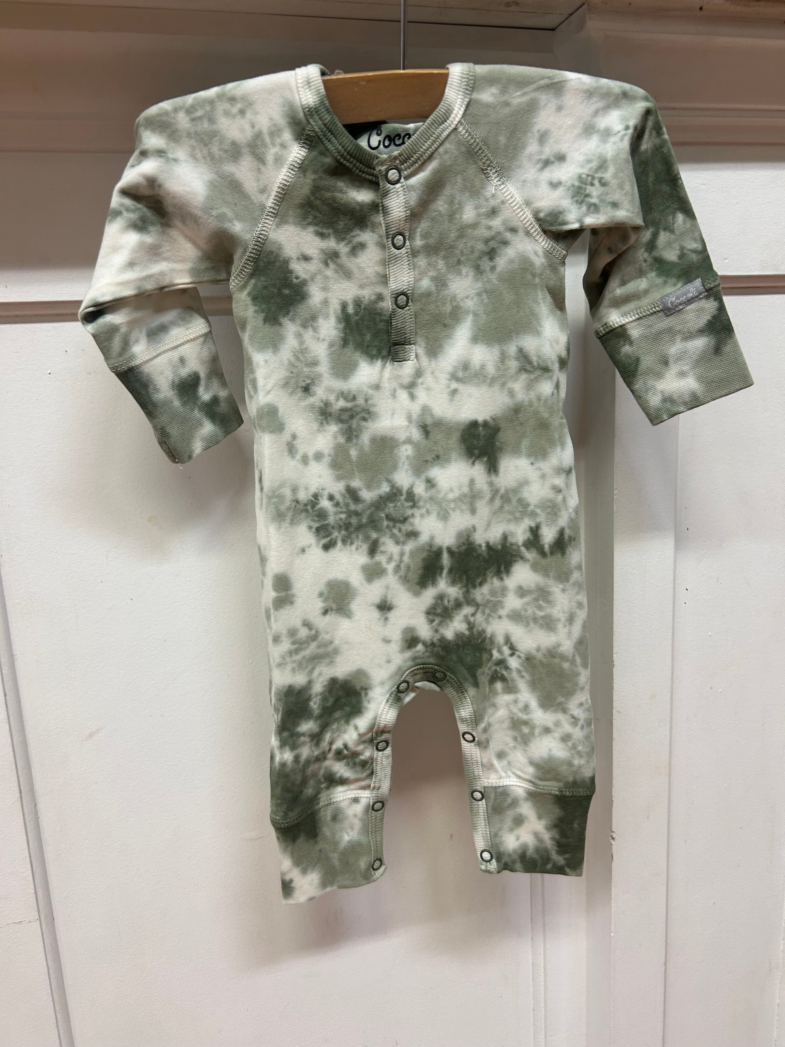 Green Tie Dye Unionsuit