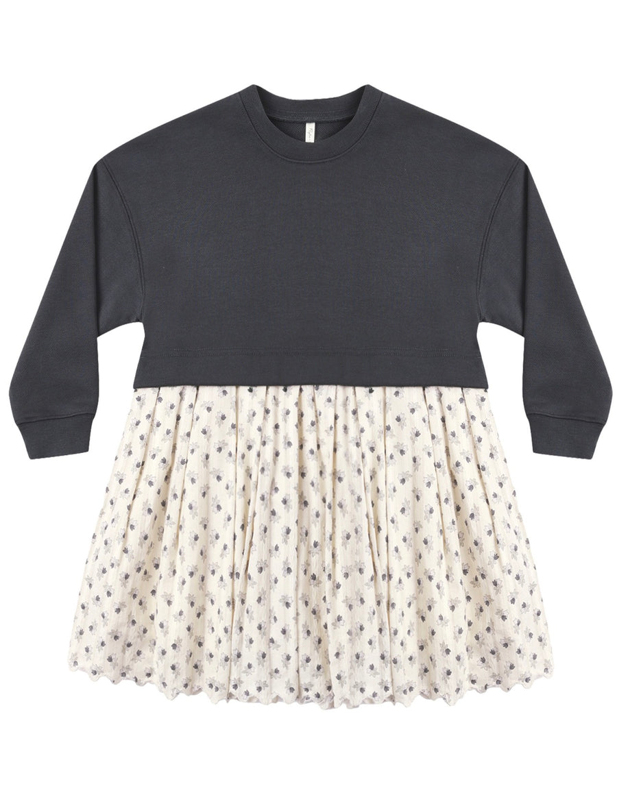 SWEATSHIRT DRESS VINTAGE FLEUR