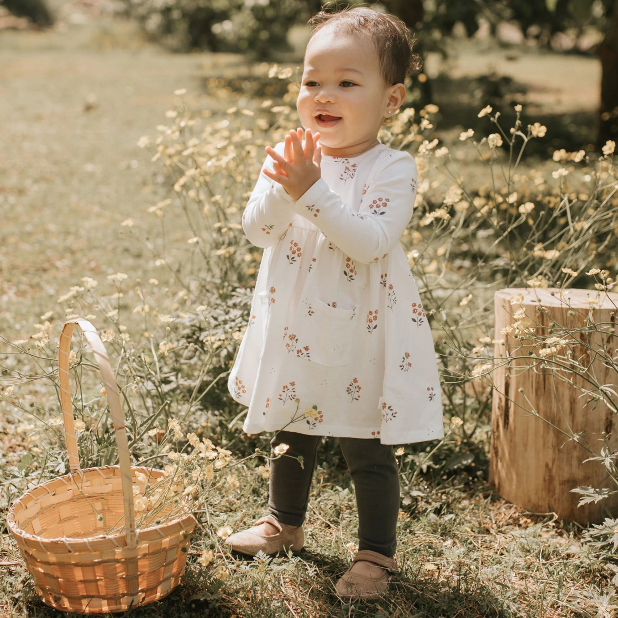 Fall Flower Dress outfit