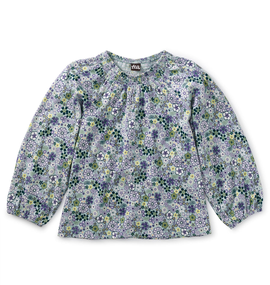 Smocked Floral Top