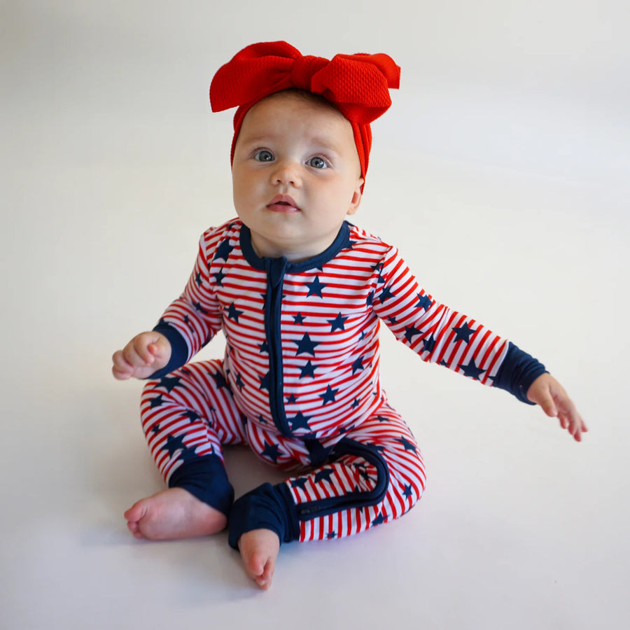 Stars & Stripes Zip Romper