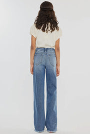 Girls High Rise Slim Wide Leg