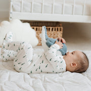 Little Fishes on Ivory Ribbed Sleeper