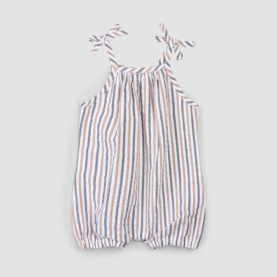 Rosewood & Navy Stripe Seersucker Jumpsuit