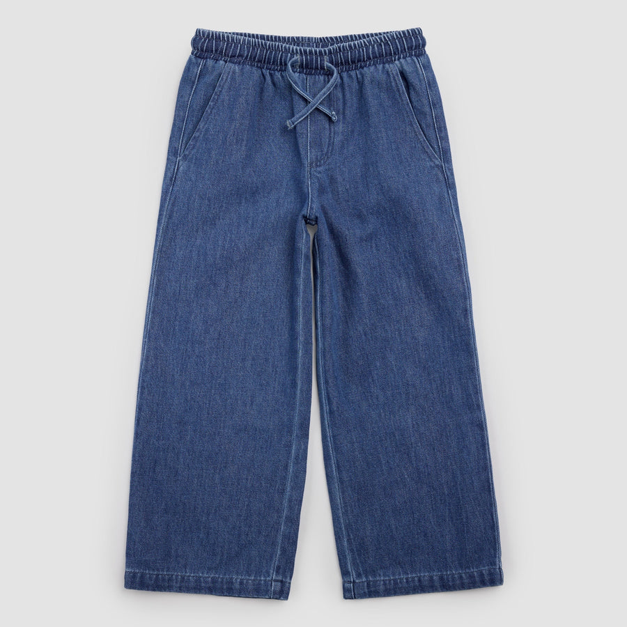 Denim Wide Leg Girl's Pants