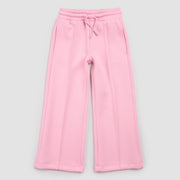 Bubblegum Scuba Knit Wide Leg Girl's Joggers