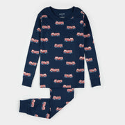 Fire Truck Print on Navy Blue PJ Set