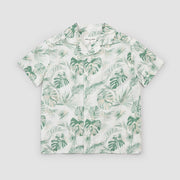 Palm Fronds on Ivory Camp Shirt