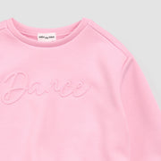 Dance Embossed Bubblegum Scuba Knit Sweatshirt