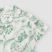 Palm Fronds on Ivory Camp Shirt
