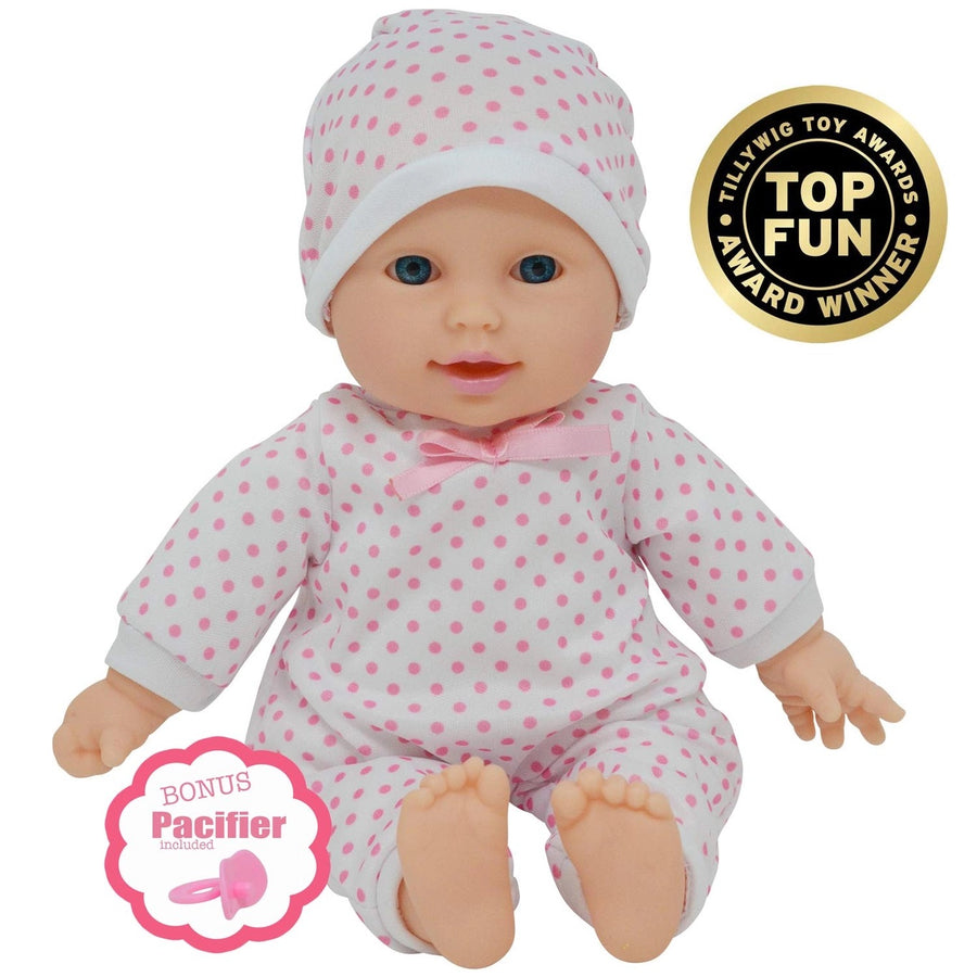 11" Doll Polka Dots w/ Pacifier