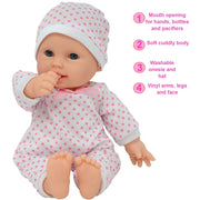 11" Doll Polka Dots w/ Pacifier