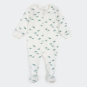 Little Fishes on Ivory Ribbed Sleeper