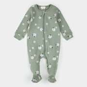 Daisy Print on Sage Green Sleeper