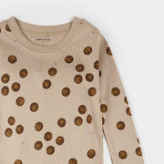 Basketball Print on Oatmeal PJ Set