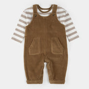Brown Corduroy Overall Set