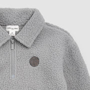 Shadow Grey Sherpa Half-Zip Sweatshirt