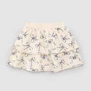 Locket Print on Ivory Tiered Skirt