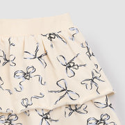 Locket Print on Ivory Tiered Skirt
