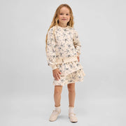 Locket Print on Ivory Tiered Skirt
