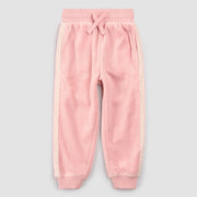 Retro Stripe on Miles Pink Velour Joggers