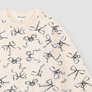 Locket Print on Ivory Girl's Sweatshirt