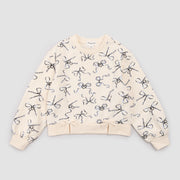 Locket Print on Ivory Girl's Sweatshirt