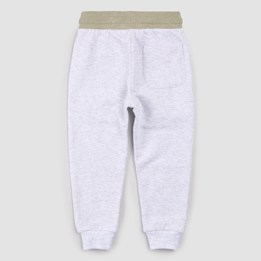 Miles Blue Patched Light Grey Joggers