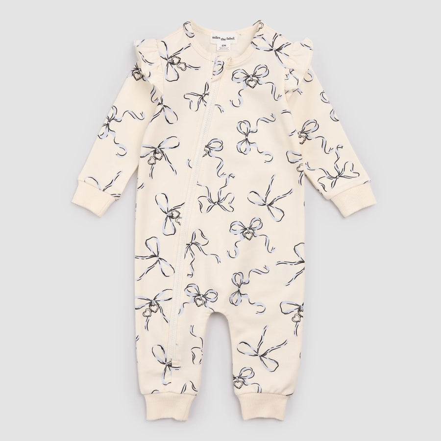 Locket Print on Ivory Playsuit