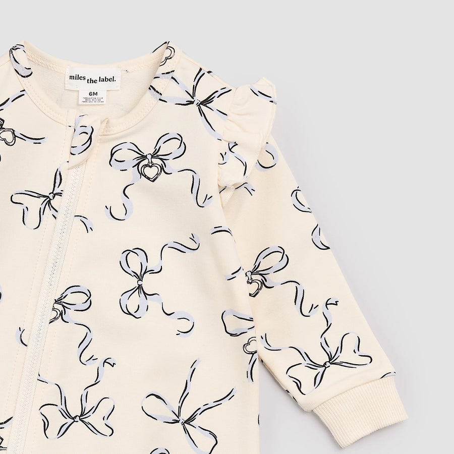 Locket Print on Ivory Playsuit