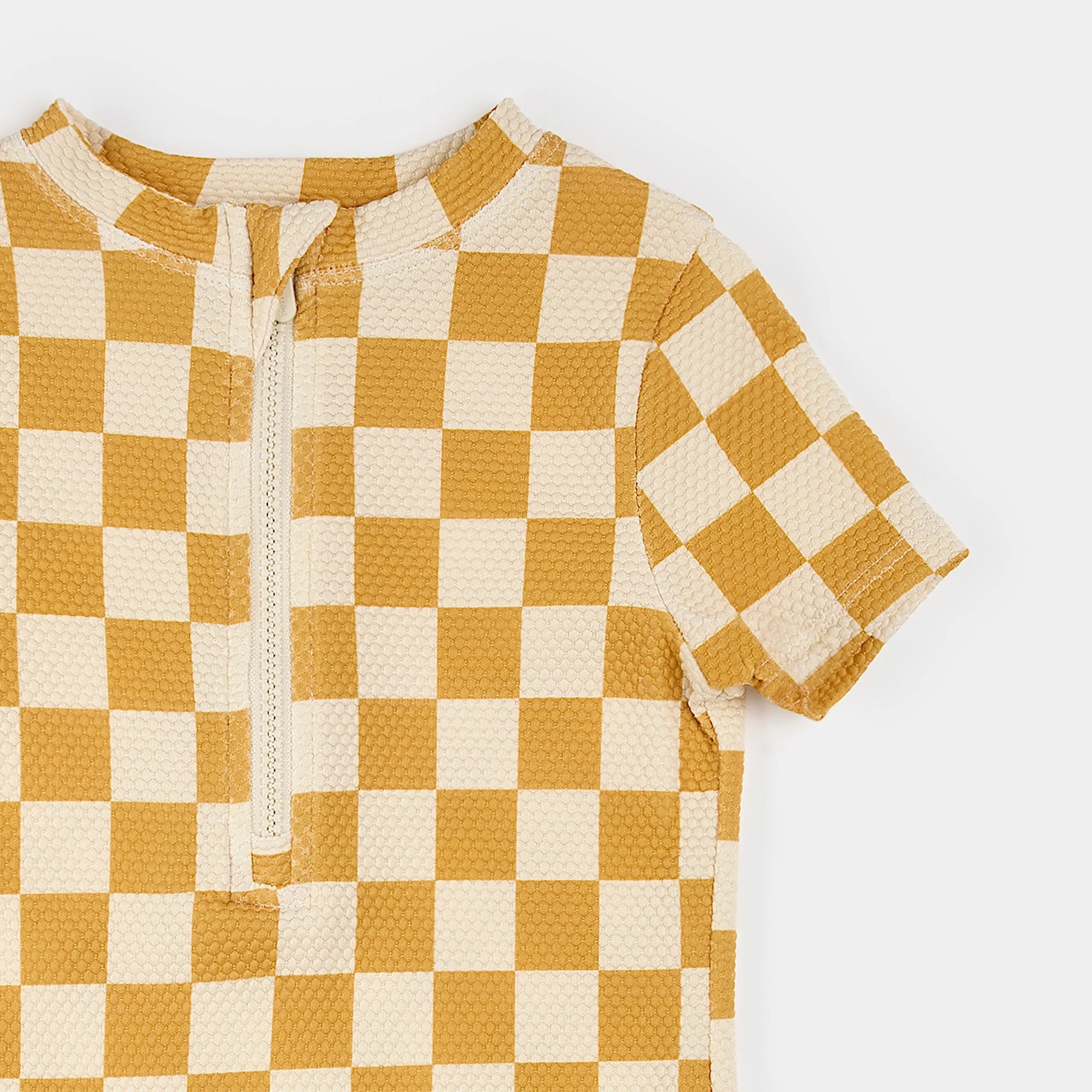 Checkerboard Swim Romper