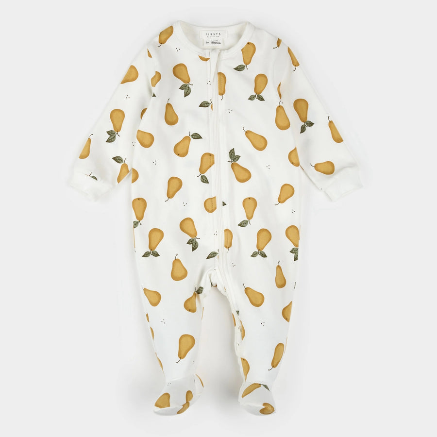 Pear Print on Off-White Sleeper