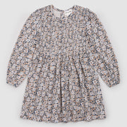 Vintage Flowers Print on Almond Jersey Dress