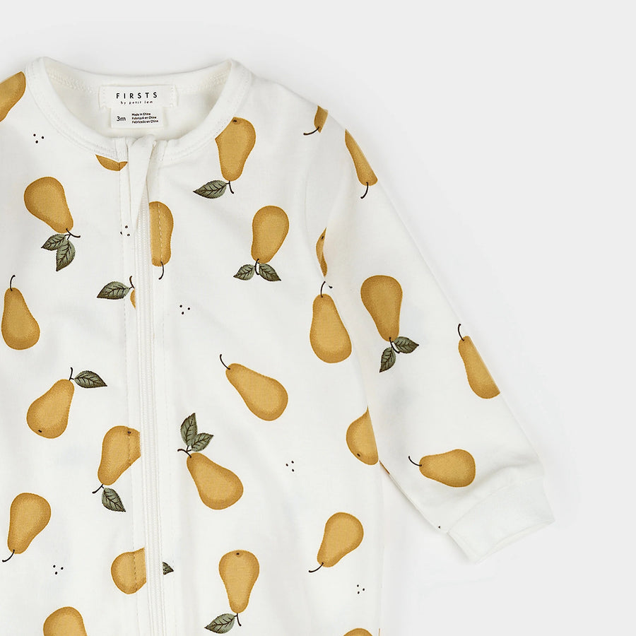 Pear Print on Off-White Sleeper