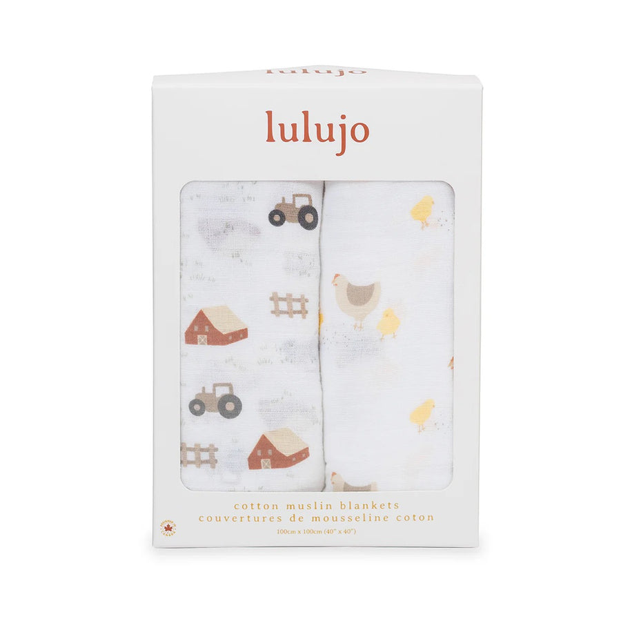 Lulujo Cotton Swaddles 2 pack