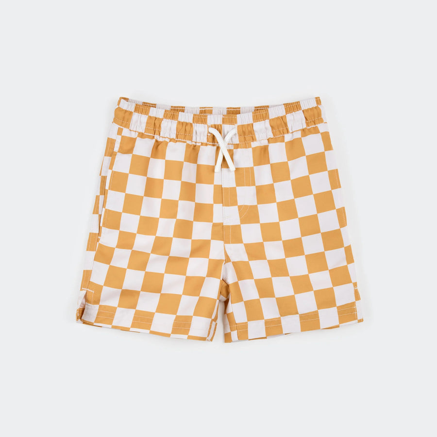 Checkerboard Swim Trunks