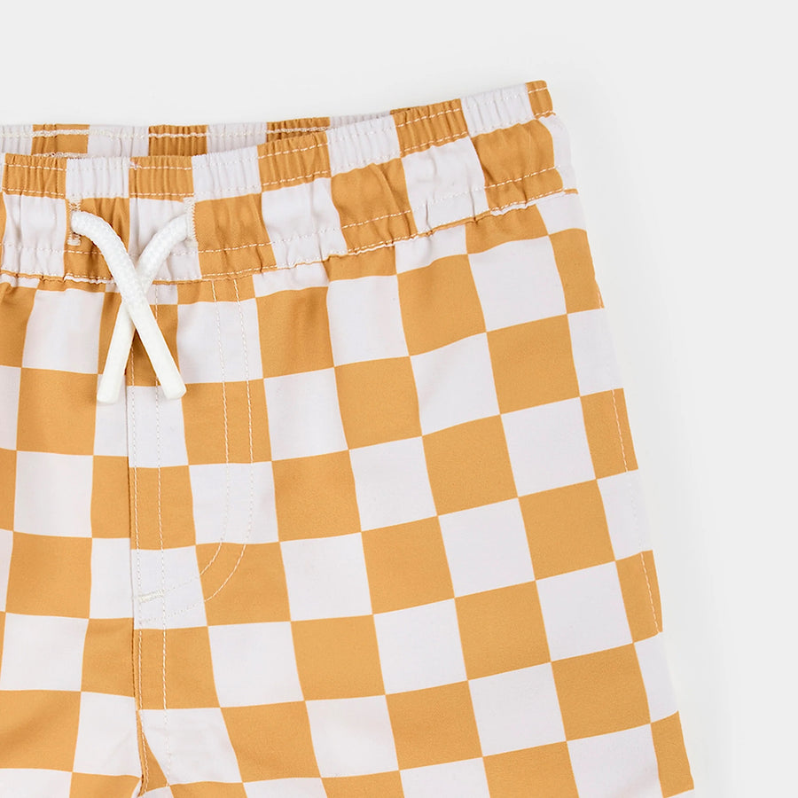 Checkerboard Swim Trunks