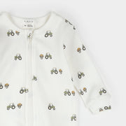 Pear Picking Truck Print on Off-White Sleeper