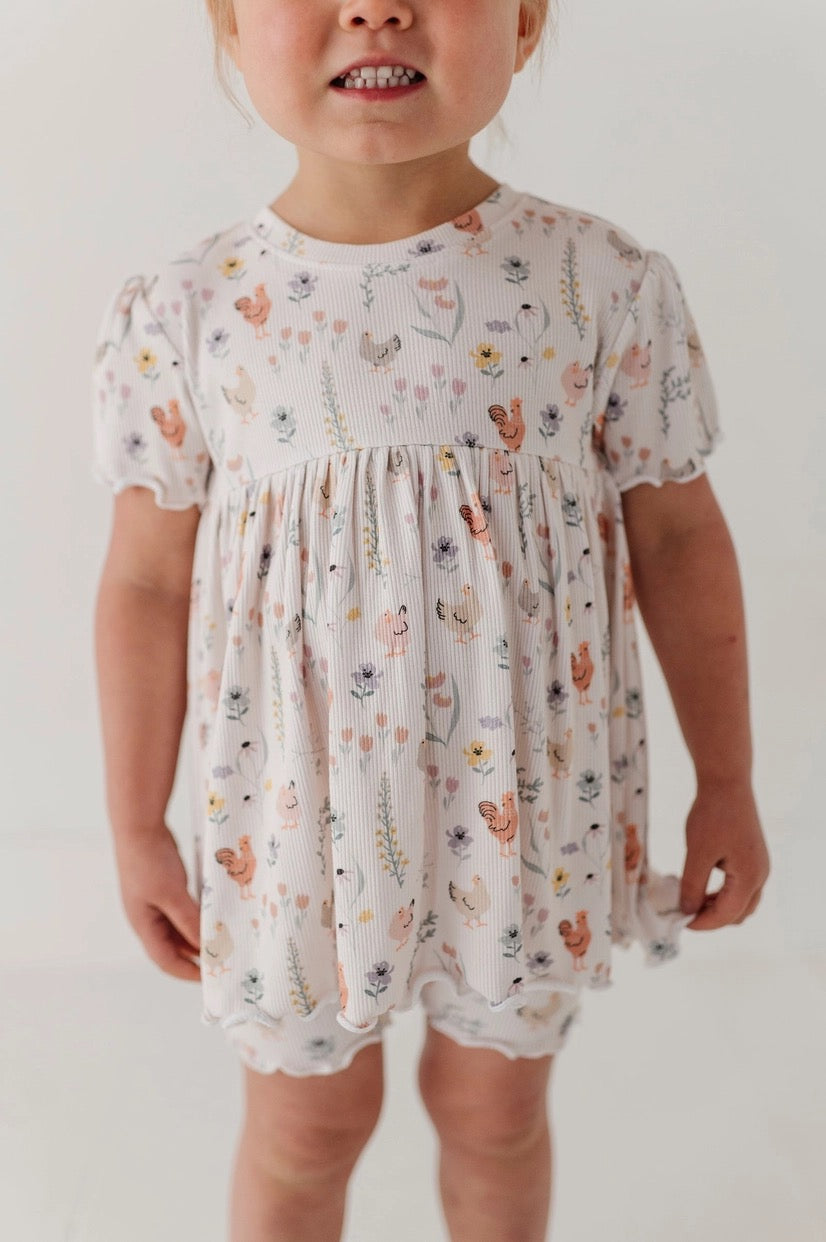 Floral Chickens Babydoll Set