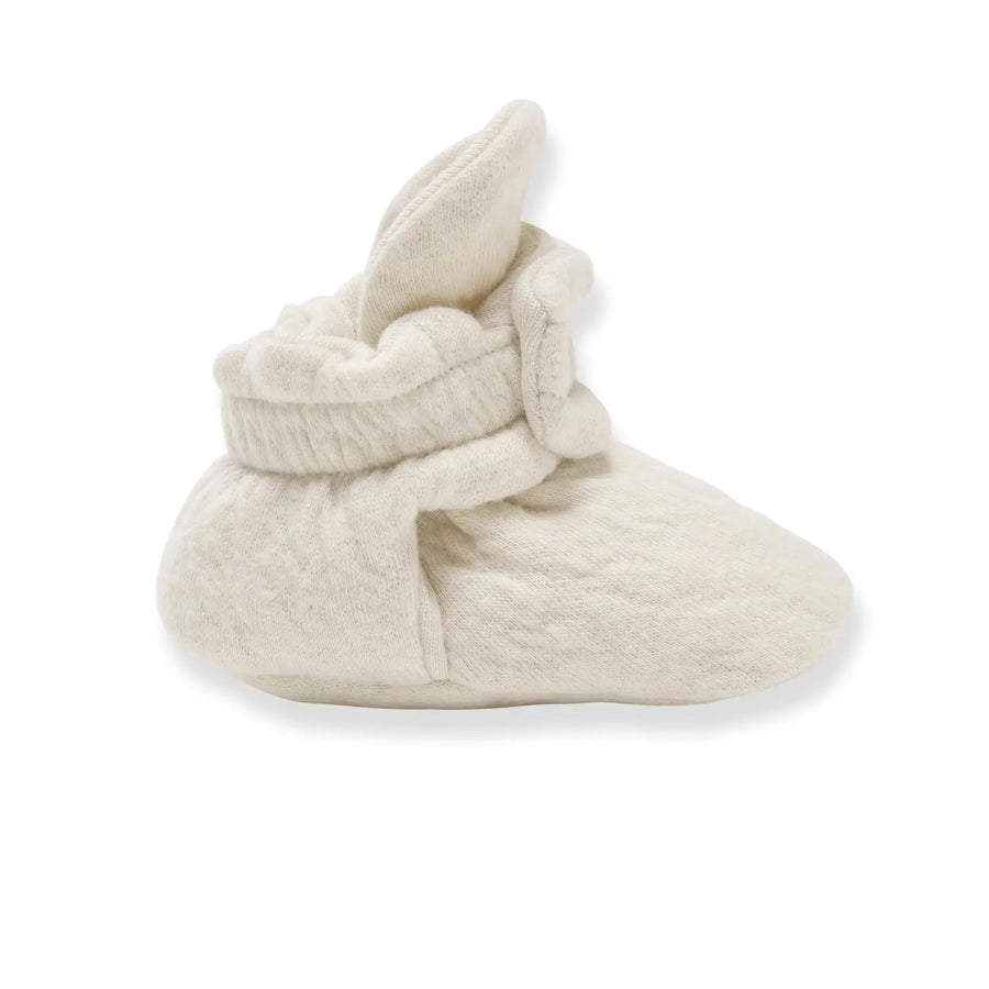 Organic Cotton Quilted Bee Baby Booties