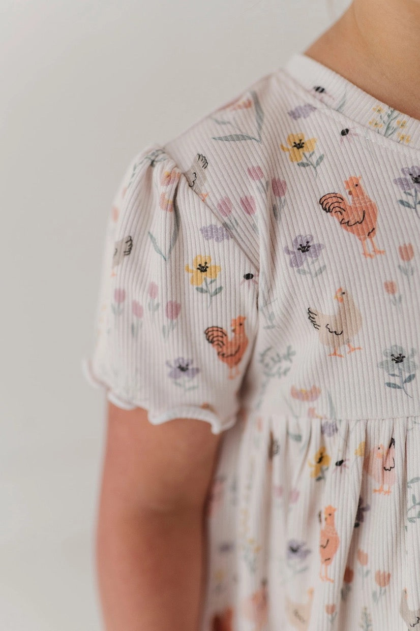 Floral Chickens Babydoll Set