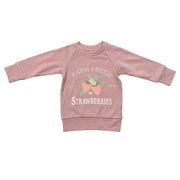Girl's Raglan Sweatshirt Farm Fresh Strawberries