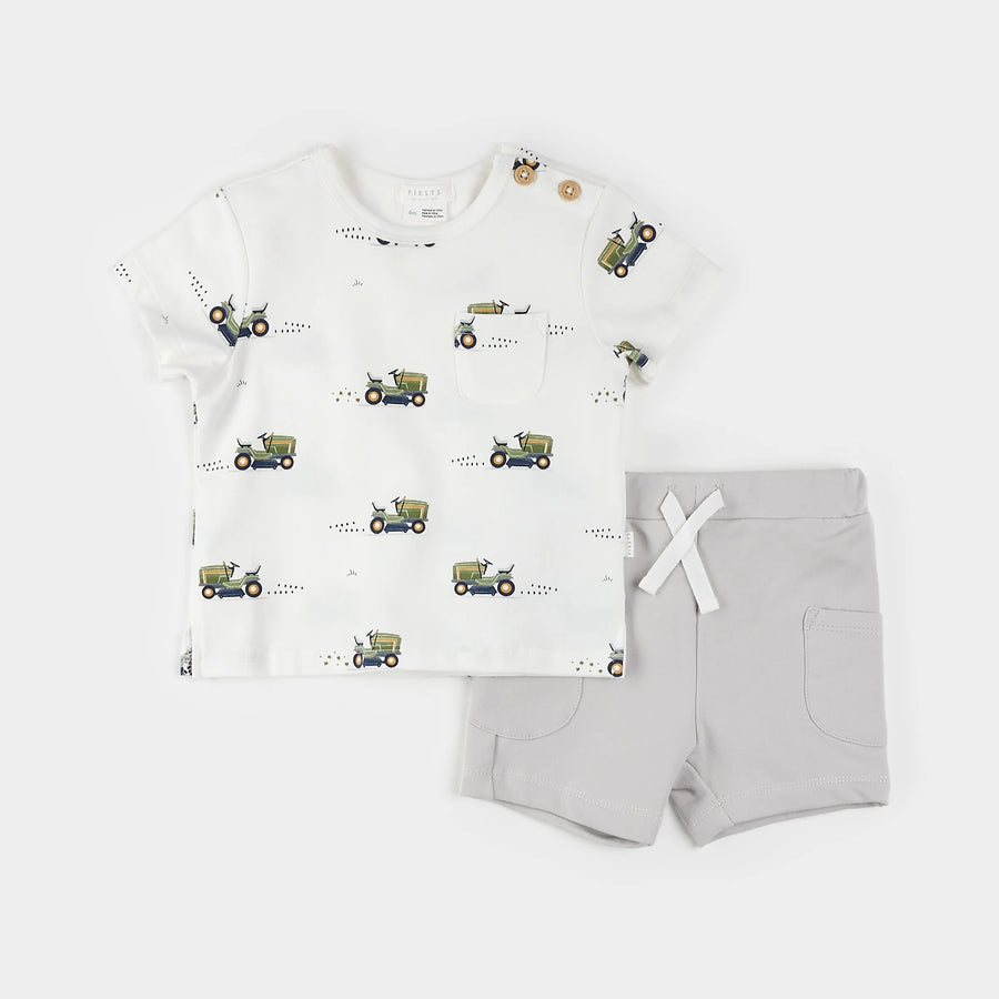 Lawnmower Print Short Set