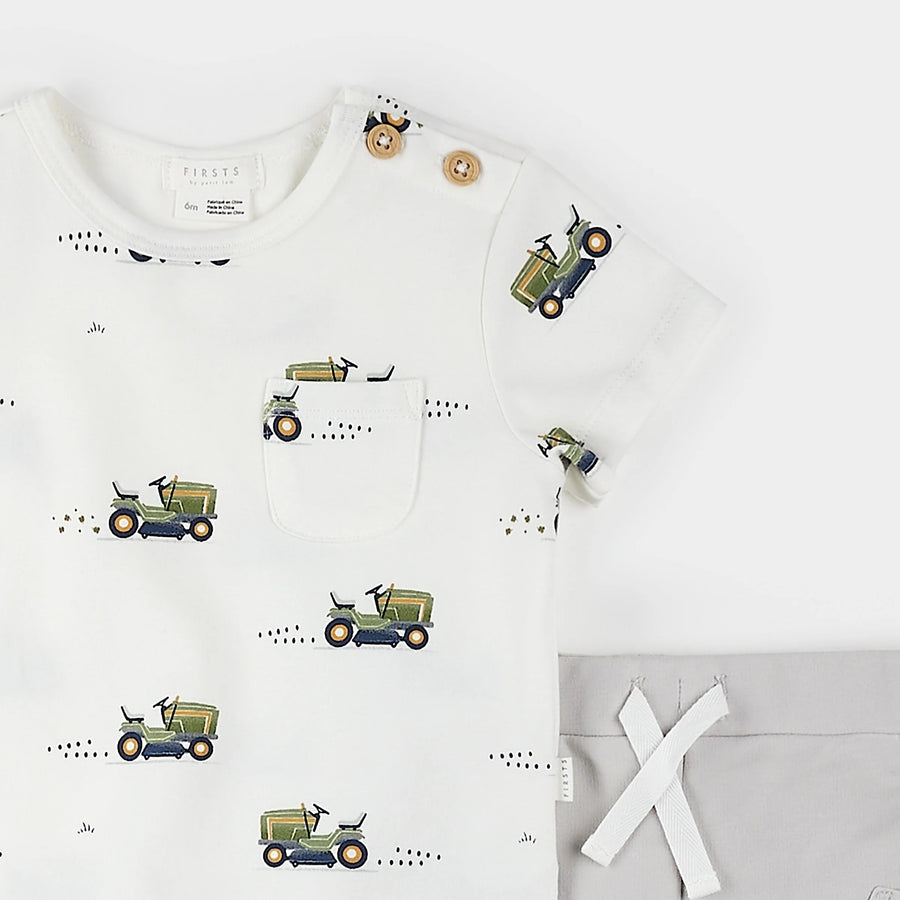Lawnmower Print Short Set
