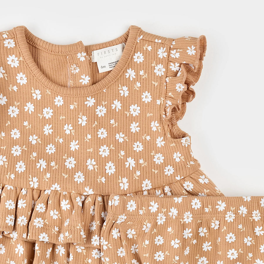 Spice Floral Print Outfit Set